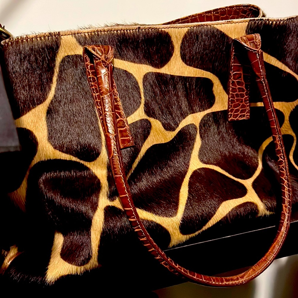 Cowhide tote bag